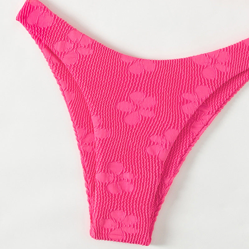 Dame triangel-bikini med raffinerede flæse- og bindedetaljer Skovae