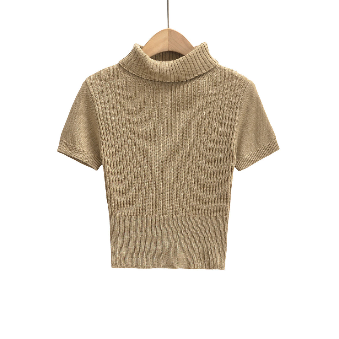 Dame Kortærmet Rullekravepullover Stilla