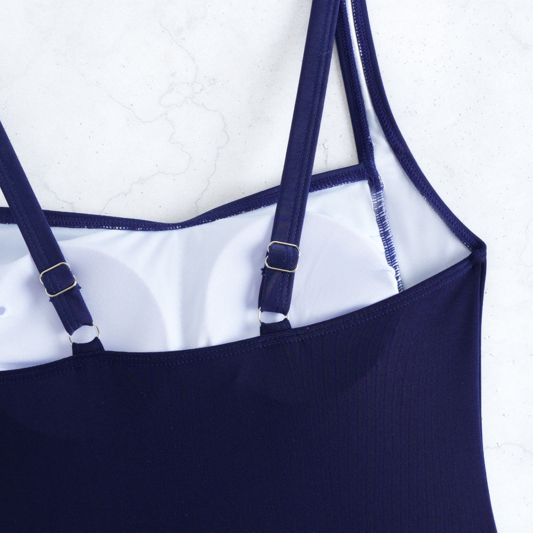 Dame Tankini-sæt med fashionabelt flæsedesign Skovae