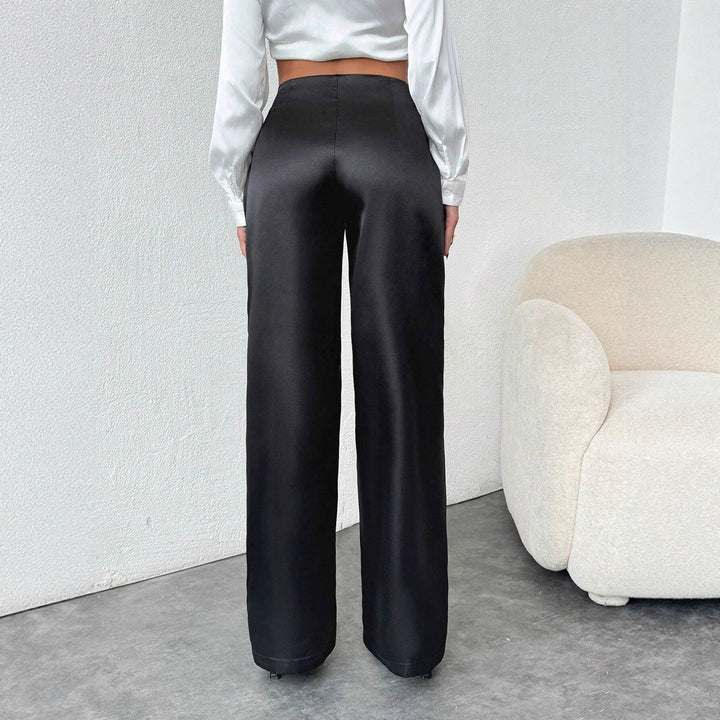 Dame Bredde Satin-Bukser med elegant snit Skovae