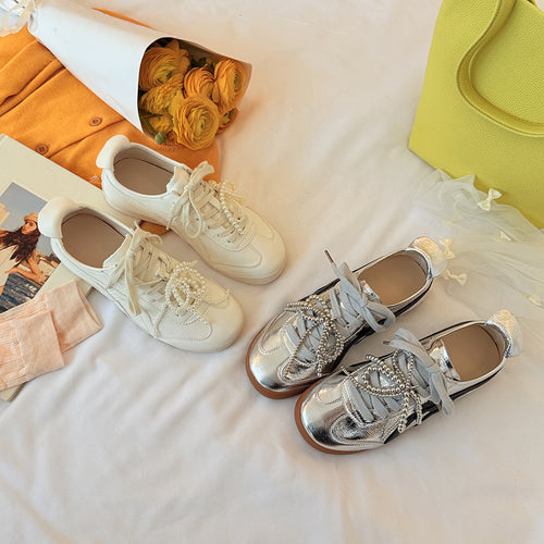 Femme Fashion Sneakers med perle-detaljer Stilla