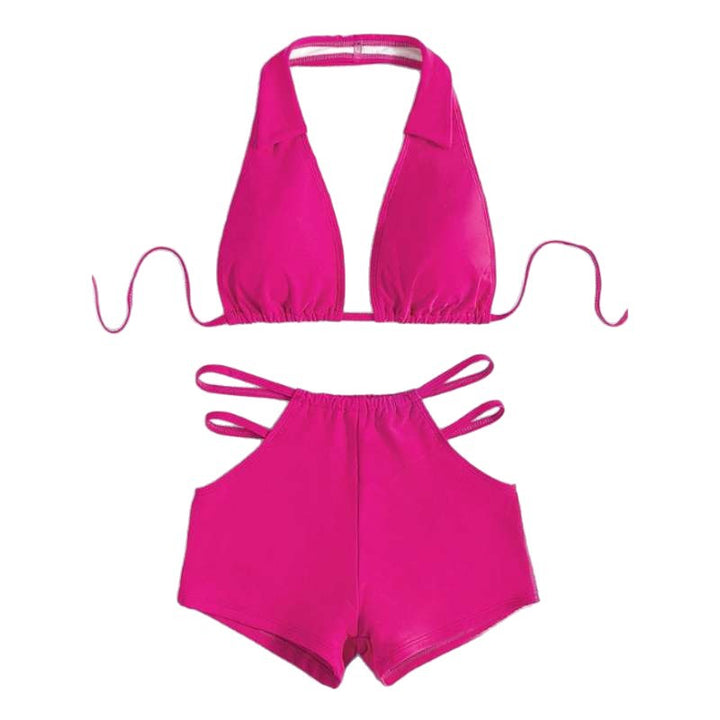 Dame Sport-Bikini med høj talje og justerbare stropper Skovae