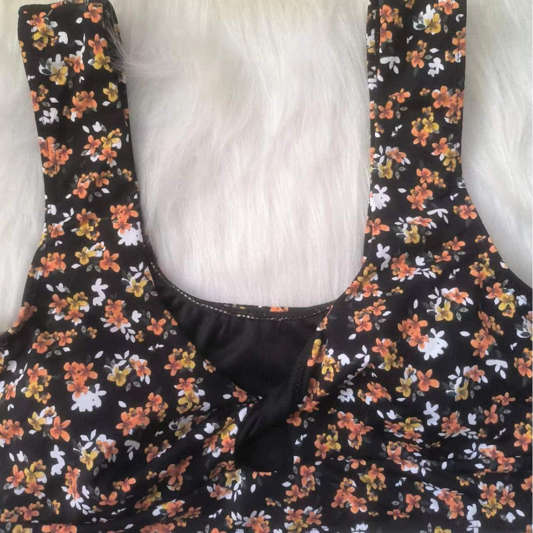 Dame Højskåret Bikini-Sæt med Blomsterprint Skovae