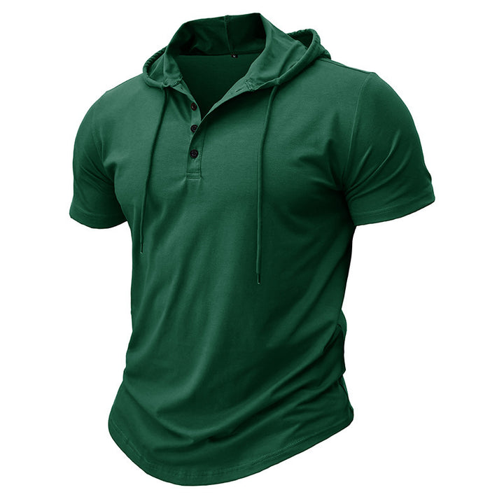 Herre Kortærmet Hoodie T-Shirt Stilla