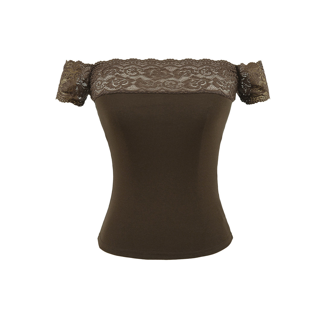 Dame Spids-Bustier med Off-Shoulder Design og figursyet Snit Stilla