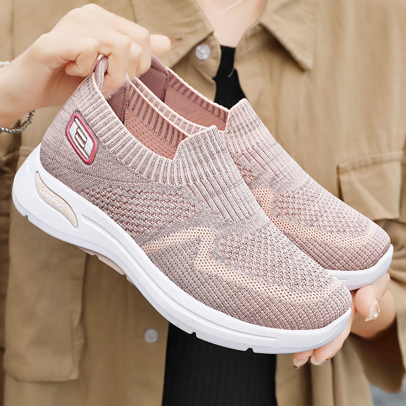 Dame Behagelige Sneakers med elastisk strikkedesign og åndbar overmaterialestruktur Stilla
