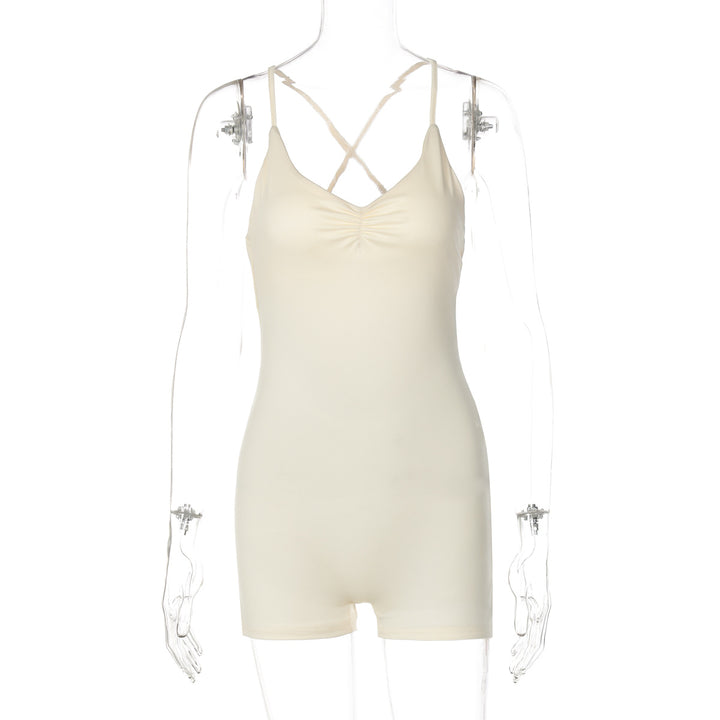 Dame Bodycon heldragt med krydsede stropper Skovae
