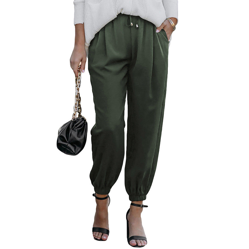 Dame Sporty Chino Bukser med elastisk Talje og Sidelommer Stilla