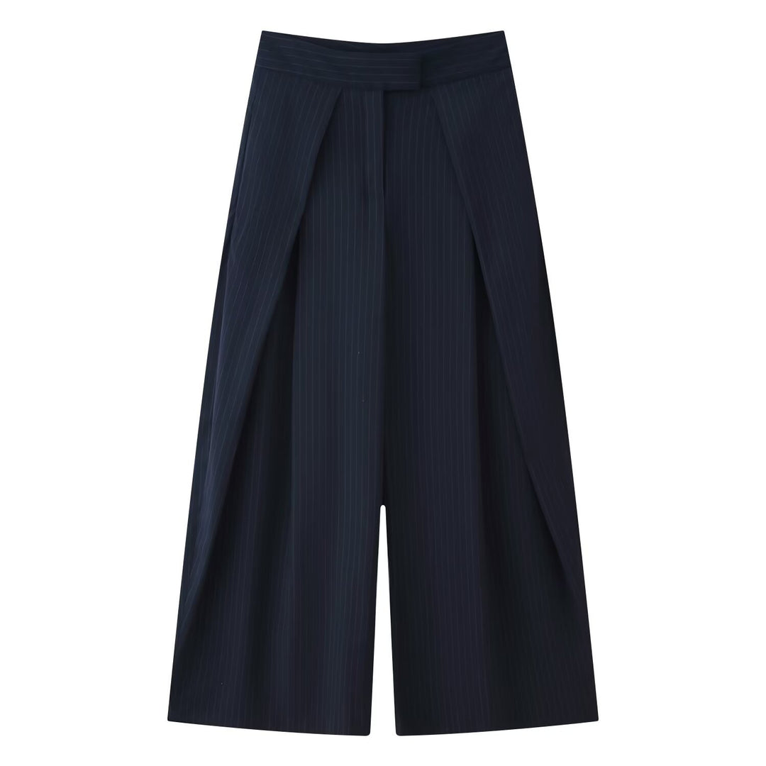 Kvinder bredt skåret culotte-bukser med elegante folder og høj talje Skovae