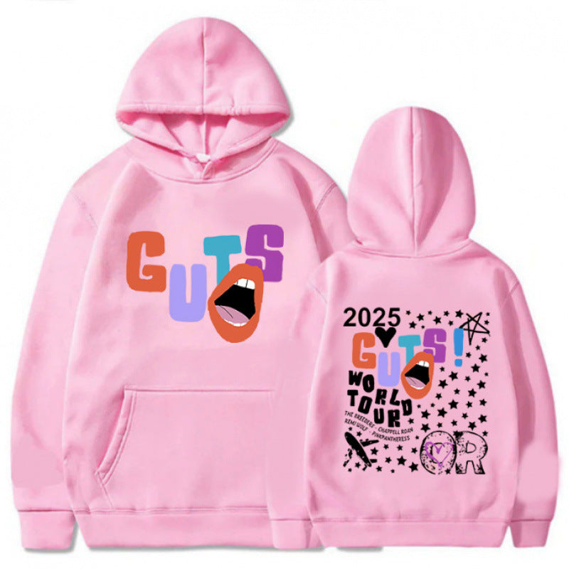 Kvindernes hoodie med kreative grafiske elementer og unik turtryk Skovae