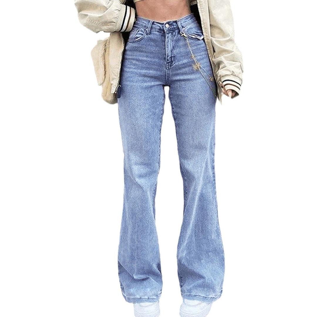 Dame Høj Talje U-bredde Denim Bukser Stilla