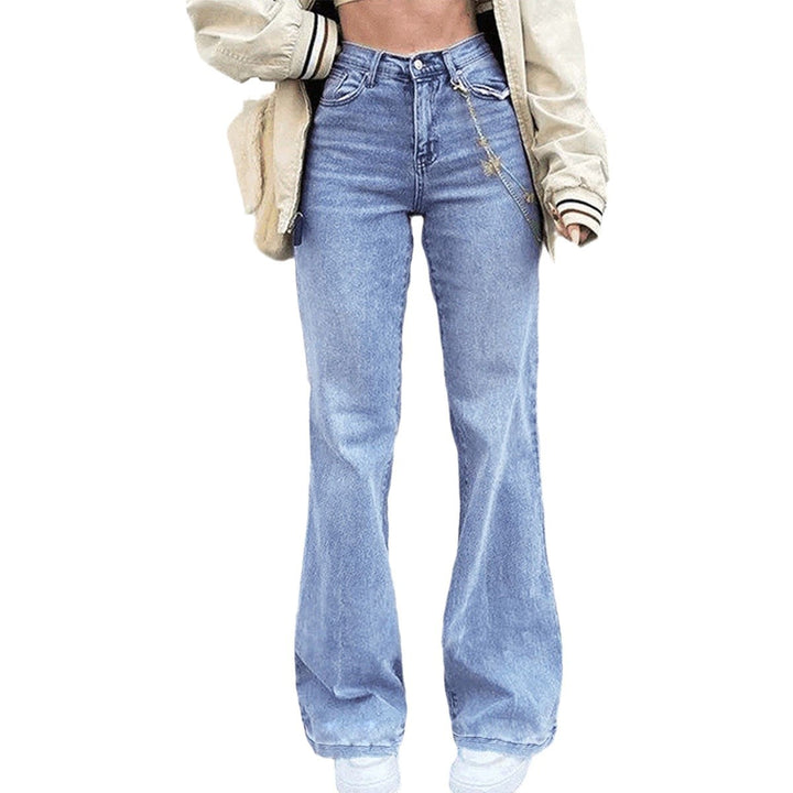 Dame Høj Talje U-bredde Denim Bukser Stilla