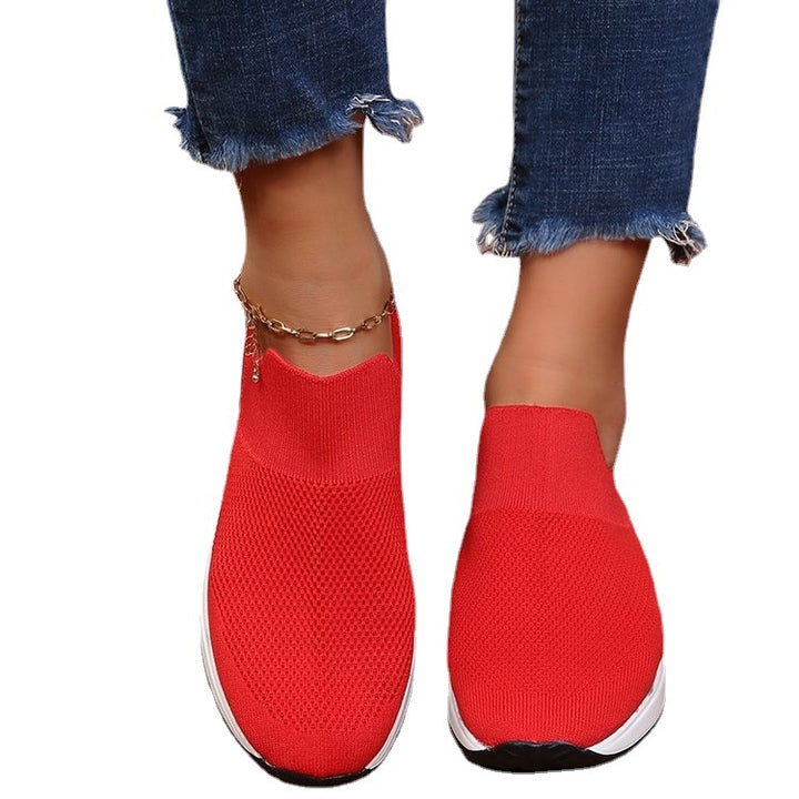 Dame Sportliche Slip-On Sneakers med åndbart netstruktur Stilla