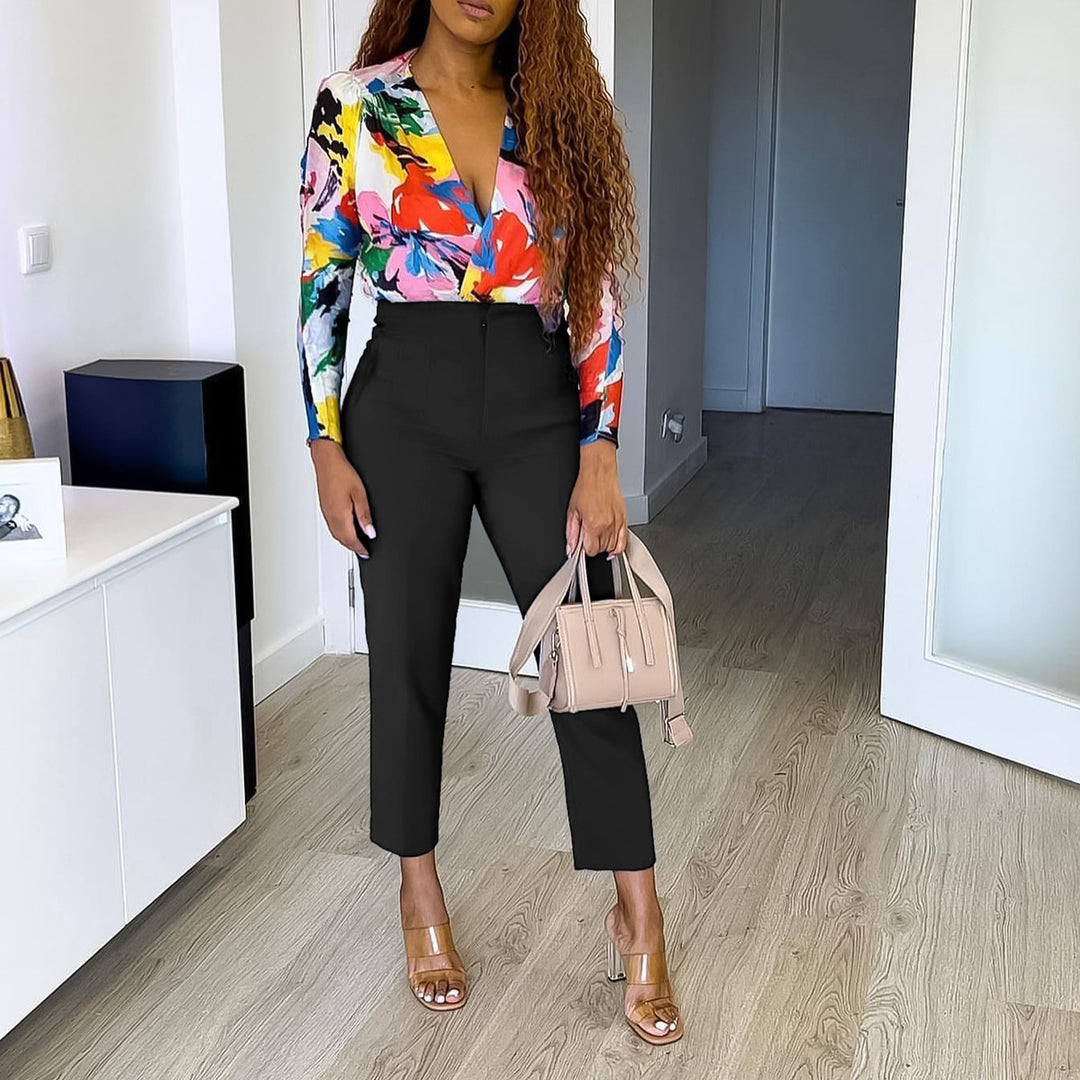 Dame Elegant Bluse med moderne mønstre Stilla