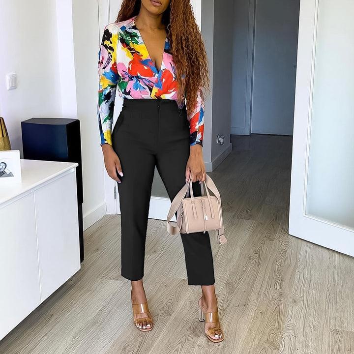 Dame Elegant Bluse med moderne mønstre Stilla