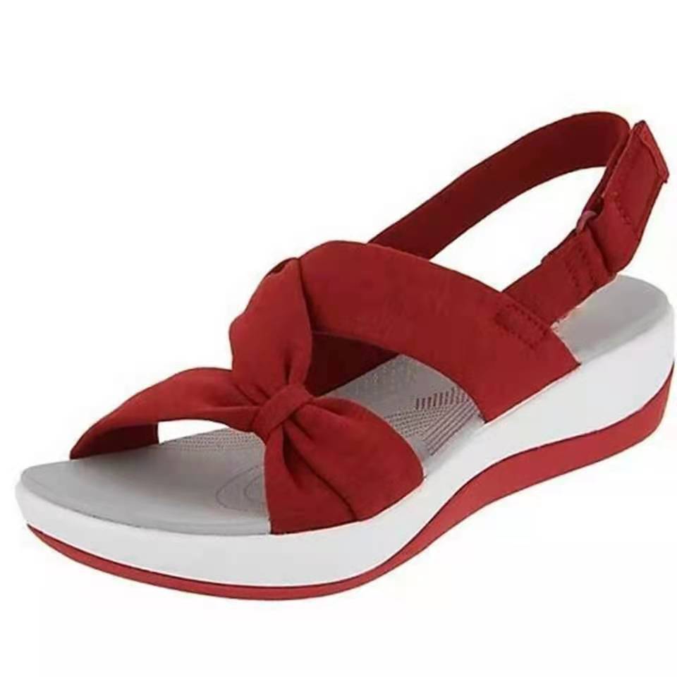 Dame komfortable sandaler med fleksibel sål og dekorativ knude Stilla