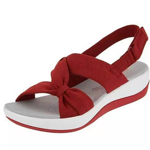 Dame komfortable sandaler med fleksibel sål og dekorativ knude Stilla