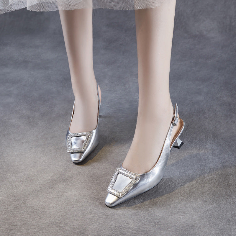 Dame Slingback Hæle med dekorativ spænde-detalje Stilla
