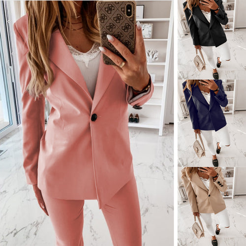 Dame Elegant Oversized Blazer med asymmetrisk snit Stilla