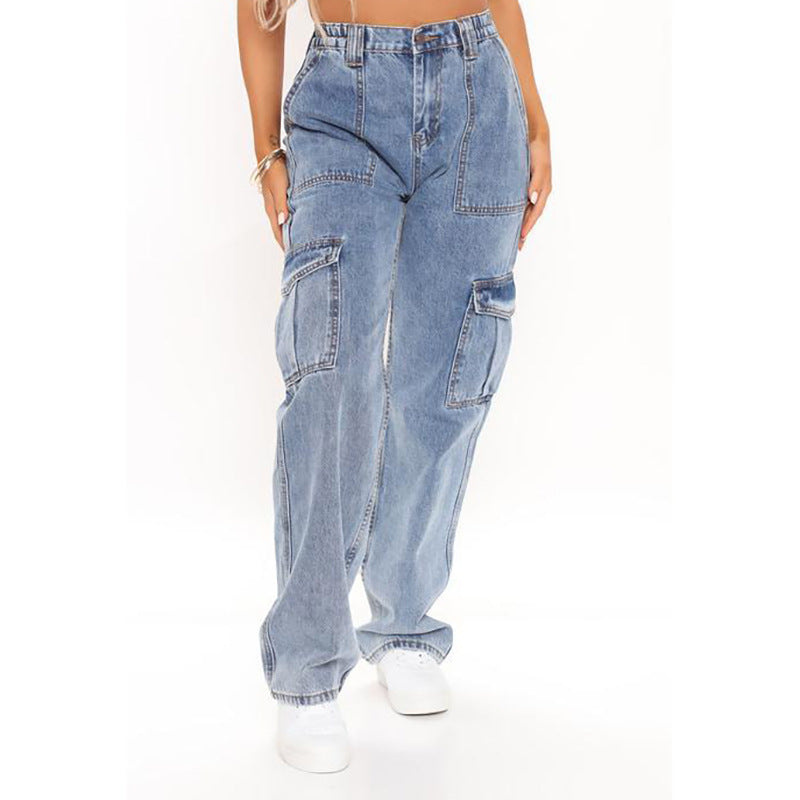 Dame Cargo-Jeans i afslappet vintage-stil Stilla