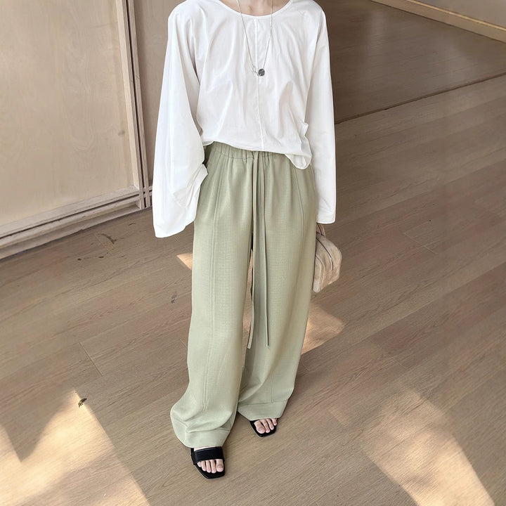 Dame bred Culotte med elastisk talje og flydende stof Stilla