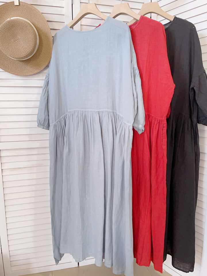 Femme Relaxed Fit Flowy Midi Kjole Stilla