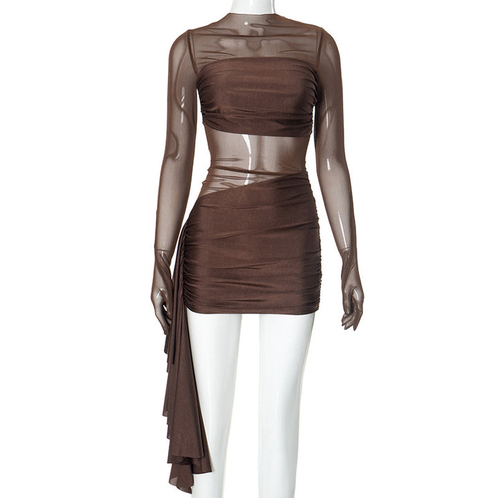 Femme Gennemsigtig Lagdelt Bodycon Kjole Stilla