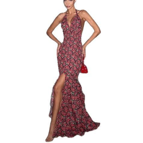 Femme Floral Maxi Kjole Stilla