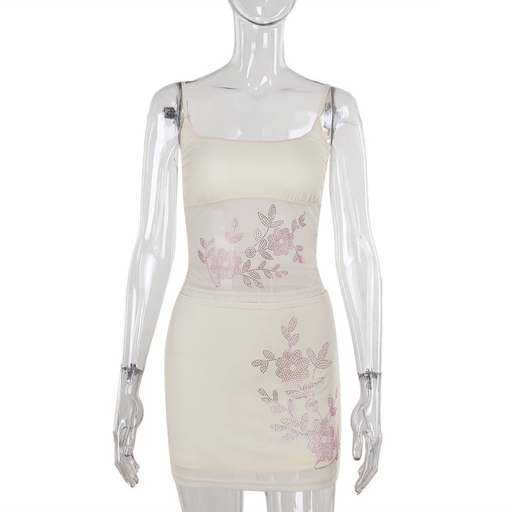 Dame Bodycon kjole med filigrane spids accenter Skovae
