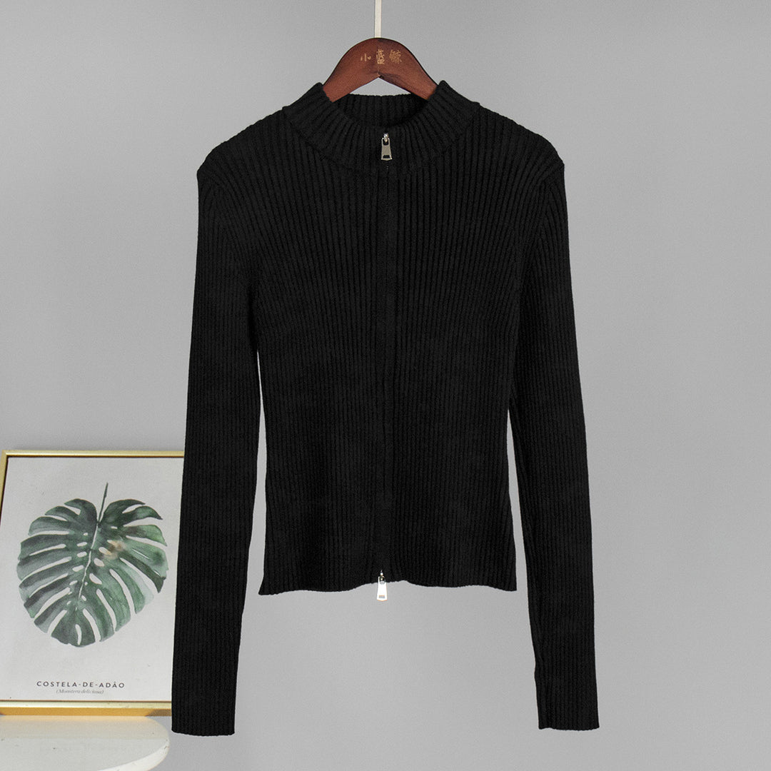 Kvinders ribbestrikkede pullover lavet af blød bomullsblanding med elegant snit Stilla