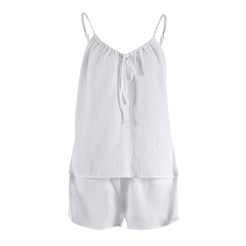 Damer let pyjamasæt med justerbare stropper og elastisk talje Stilla