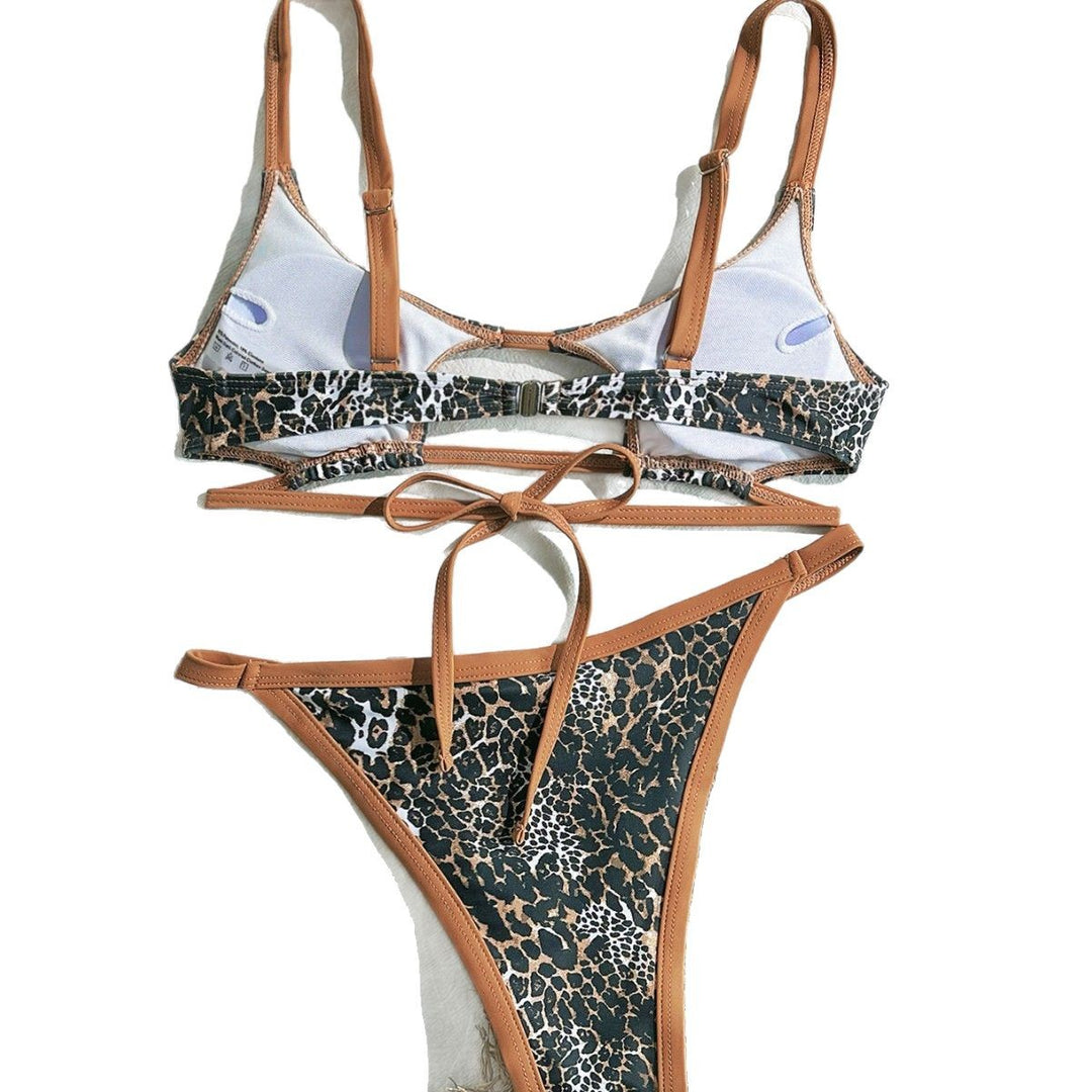 Femme Dyreprint Cut-Out Bikini Sæt Stilla