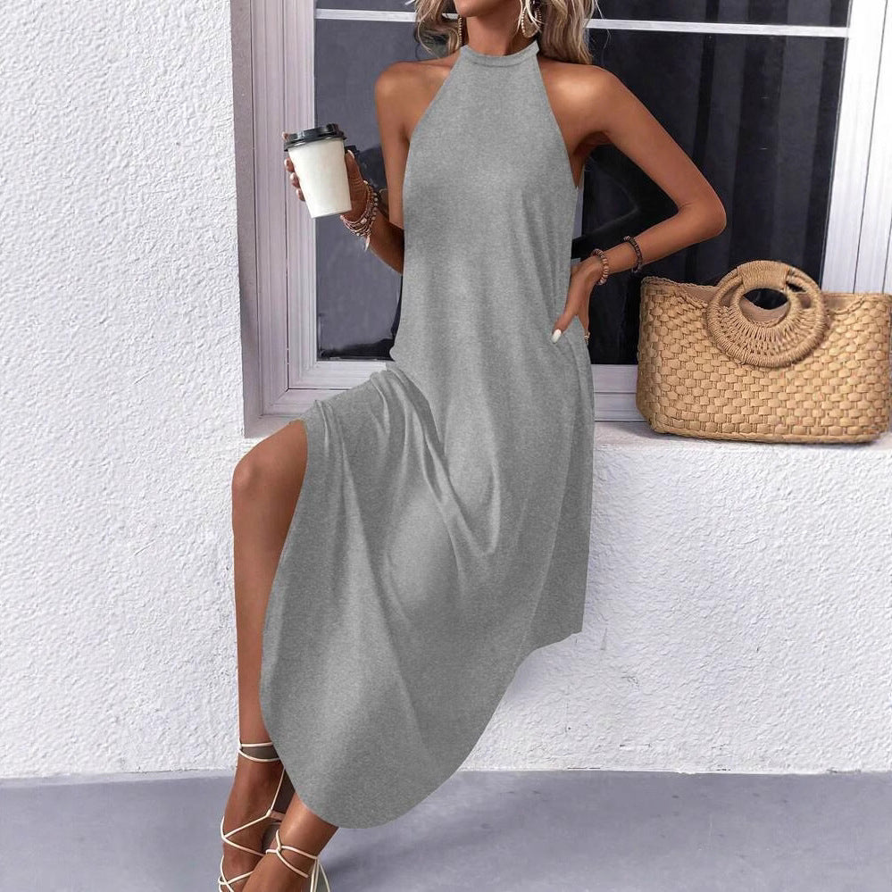 Dame Fritid Halter Maxi Kjole Stilla