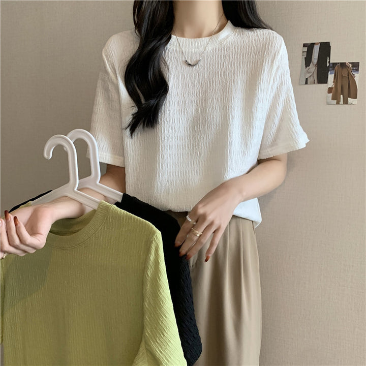 Femme Tekstureret Kortærmet T-shirt Stilla