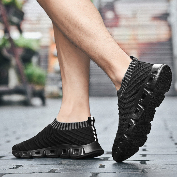Herrer Slip-On Let Komfort Sneakers med Ventileret Mesh-Design Stilla