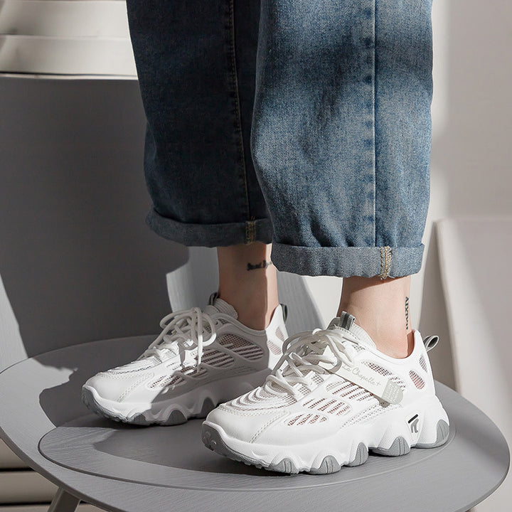 Dame Airy Performance Sneakers med åndbar mesh-overflade og støddæmpende sål Stilla