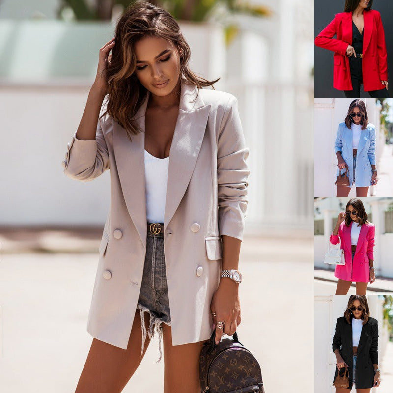 Damer moderigtig Oversized Blazer med dobbelt knapløb og elegant snit Stilla