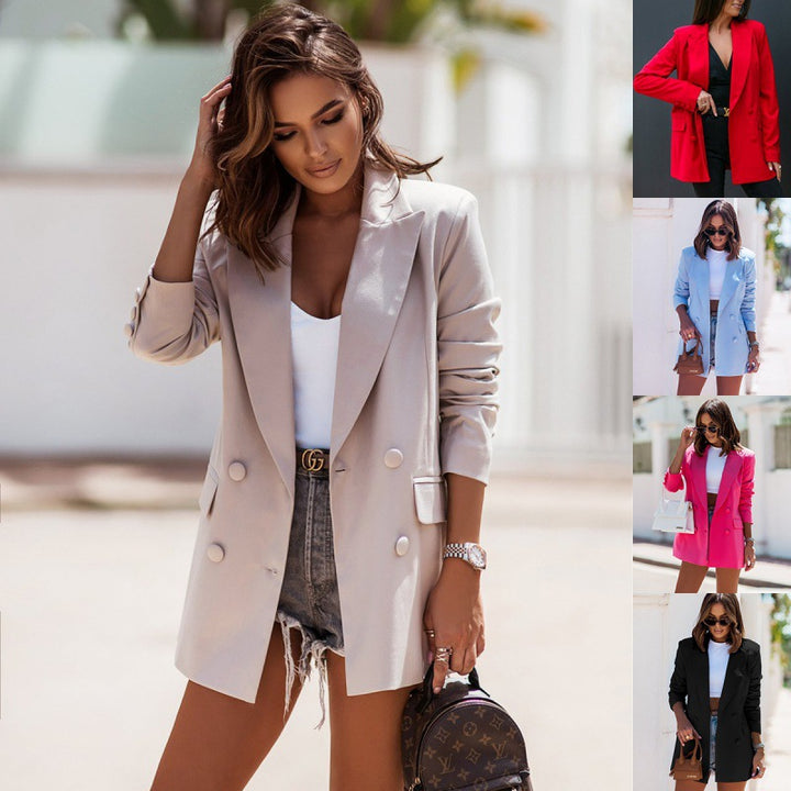 Damer moderigtig Oversized Blazer med dobbelt knapløb og elegant snit Stilla