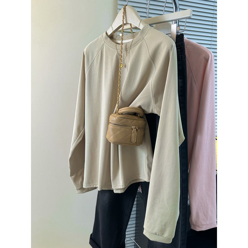Dame Relaxed Fit Langærmet T-Shirt med stilfulde sideslidser Stilla