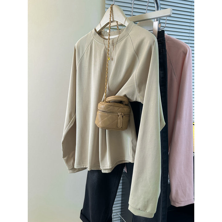 Dame Relaxed Fit Langærmet T-Shirt med stilfulde sideslidser Stilla