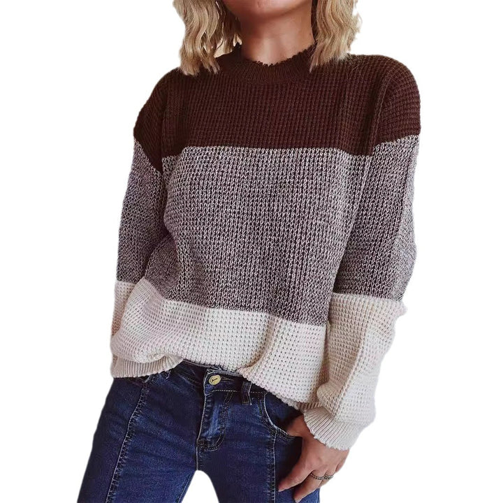 Kvinders afslappede strikket sweater med generøst mønster og moderne skæring Stilla