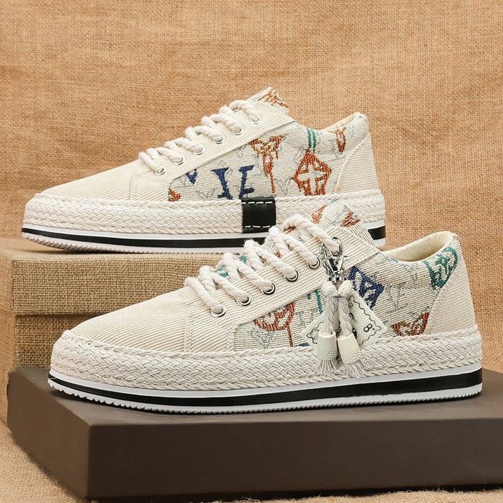 Dame Fritid Espadrille Sneakers med dekorativt Charm-detalje Stilla