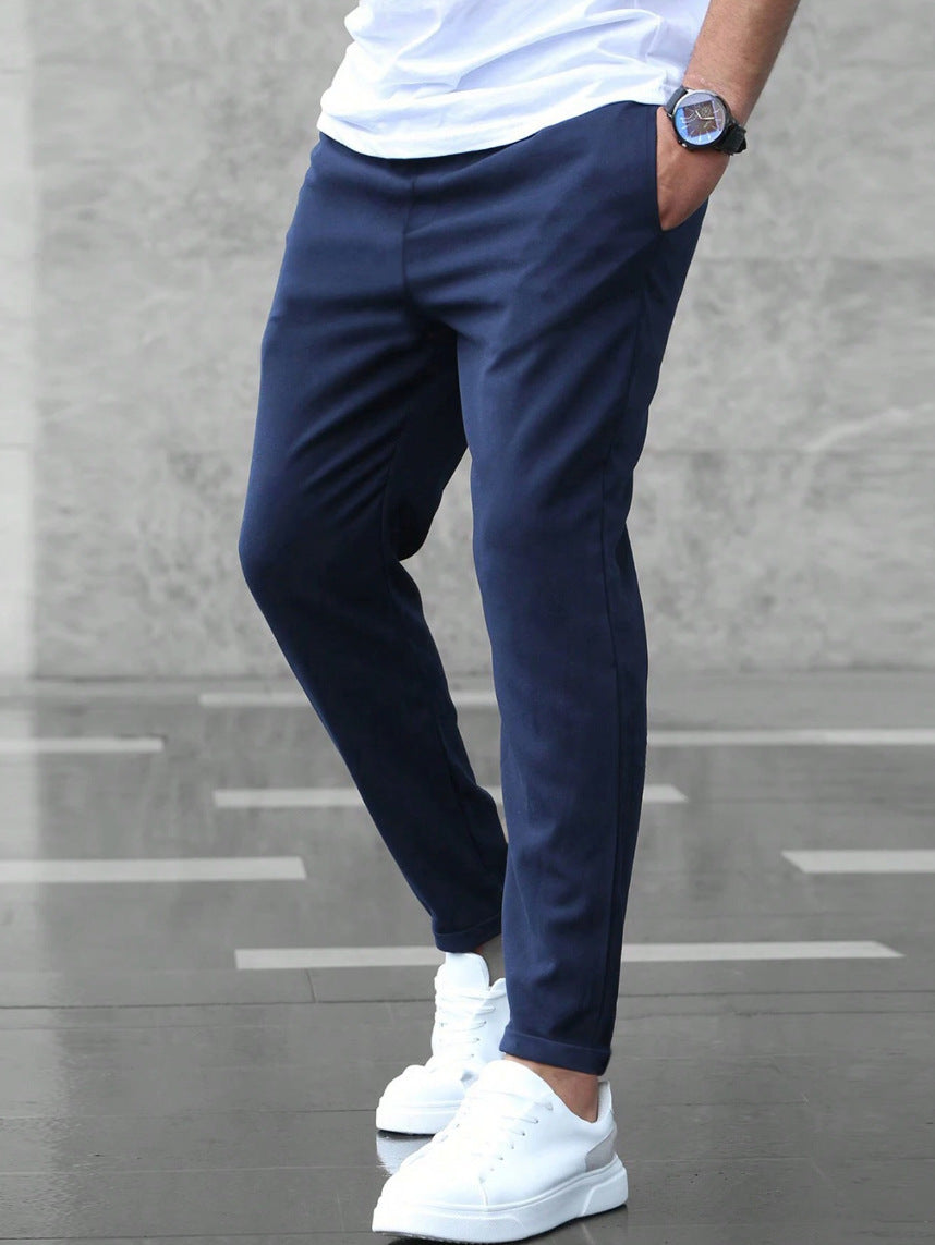 Herre Slim-Fit Fritidshose med elastisk talje og moderne sidelommer Stilla