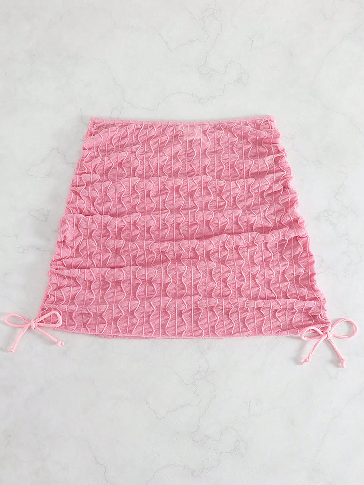 Dame Ruffle shorts med justerbare bindebånd Skovae