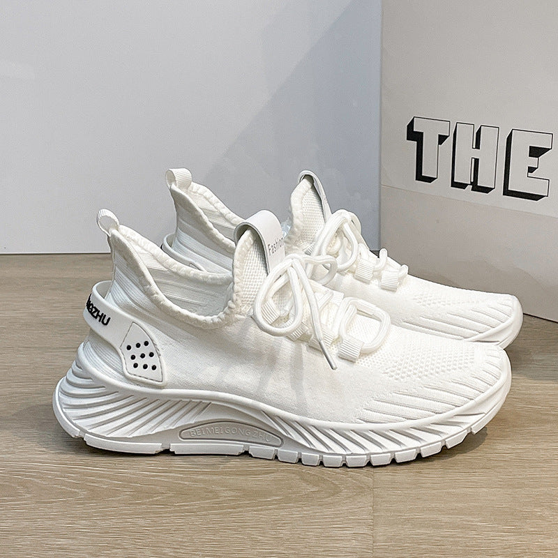 Dame Sporty Sneakers med åndbar strik-overflade og dämpende sål Stilla