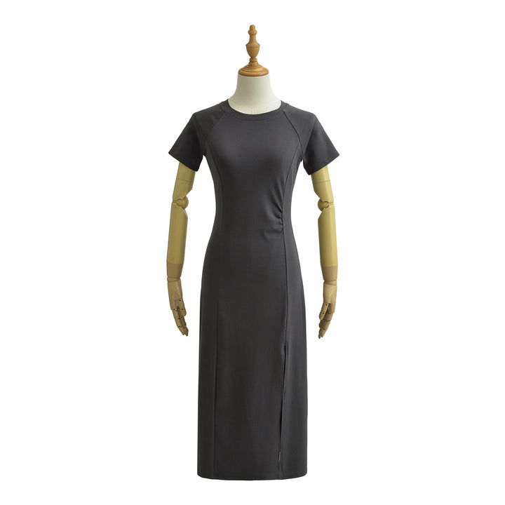 Dame Casual Maxikjole med figursyet snit og sporty rynkeaccent Stilla