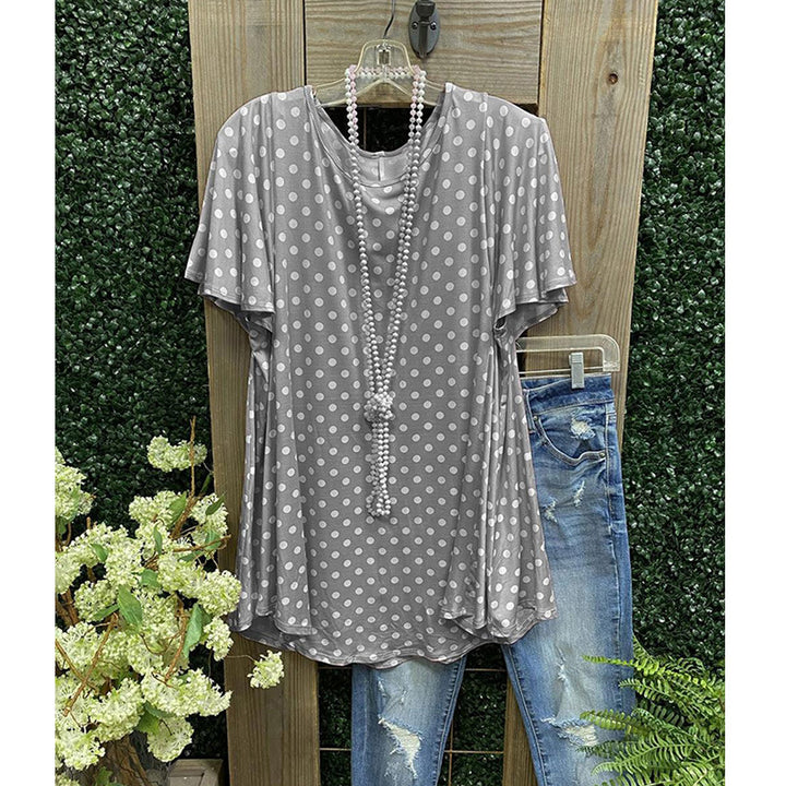 Dame Polka Dot Loose-Fit Tunika Top Stilla