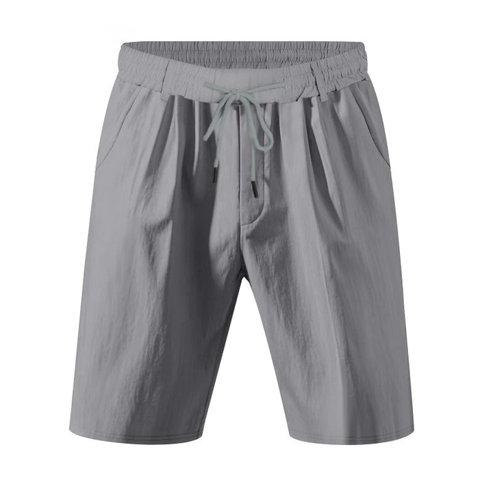 Herrer knæ-lange lette funktionelle shorts med elastisk talje, snortræk og dybe stiklommer Skovae