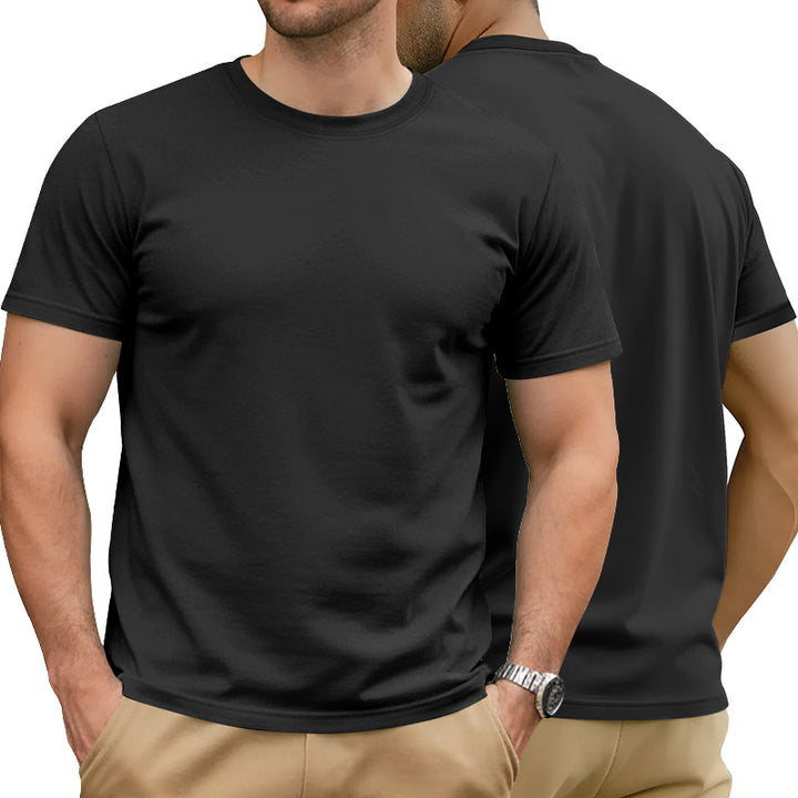 Herren nan Basic Kortærmet T-shirt lavet af kvalitets bomuldsblanding med rund halsudskæring, flade syninger og Regular Fit Skovae