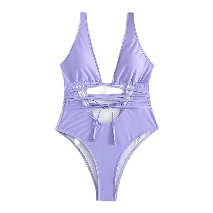 Dame Plunge Cut-Out Monokini Badedragt Stilla